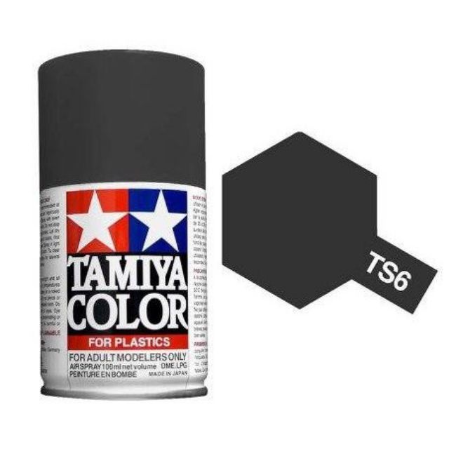 TAMIYA 85006 TS-6 MATT BLACK (FLAT) สีสเปรย์ทามิย่า พ่นโมเดล