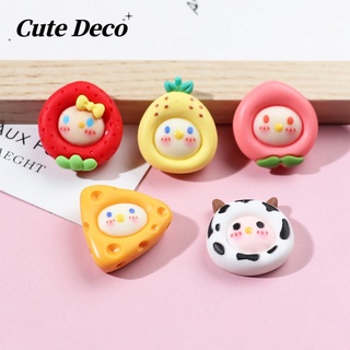 CROCS 【Cute Deco】กระดุมเรซิ่น รูปสับปะรด พีช ชีส สีเหลือง น่ารัก DIY สําหรับเด็ก (4 แบบ)