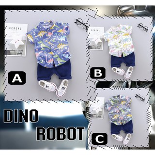 Dino Robot ชุดเสื้อพร้อมกางเกง