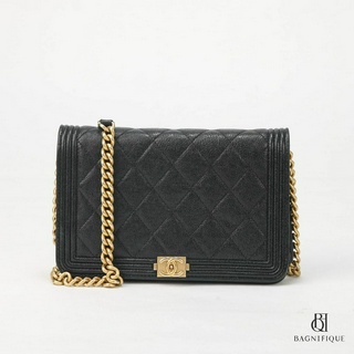 CHANEL WOC BOY 7.5" BLACK CAVIAR GHW