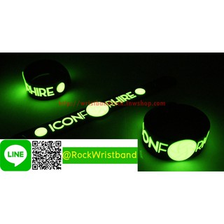 ICON FOR HIRE ขายริสแบนด์เรืองแสง  IHE254GA Wristband สายรัดข้อมือวงร็อค