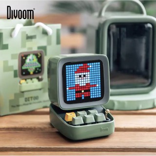 ร้านแนะนำแท้ พร้อมส่ง Divoom Ditoo Retro Pixel Art ลำโพงบลูทูธแบบพกพานาฬิกาปลุก DIY LED โดย APP อิเล็กทรอนิกส์ของขวัญตกแต่งบ้าน img 3