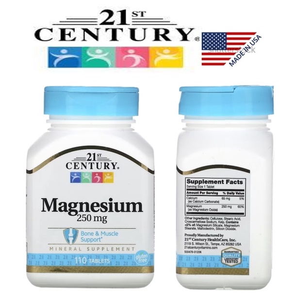 21st Century, Magnesium, 250 mg, 110 Tablets