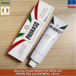 Proraso®  Shaving Cream SENSITIVE SKIN 150 ml ครีมโกนหนวด สูตรสำหรับผิวบอบบางแพ้ง่าย