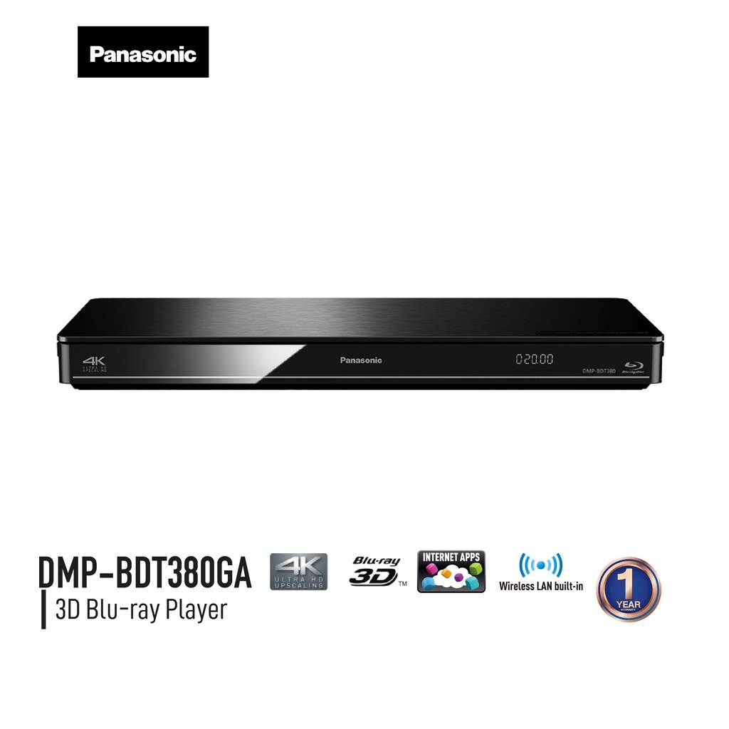 +แถมหนัง BD 2 แผ่น+ เครื่องเล่นบลูเรย์ Panasonic Blu ray Player DMP-BDT380GA 3D CD DVD Blu-ray Disc 