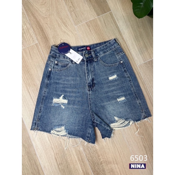 🌟STF_SHOP🌟#6503 งานกางเกงยีนส์ขาสั้นสามส่วนเอวสูง ปรี๊ด ผ้าไม่ยืด  แต่งขาด มาพร้อมกับงานปัก น่ารัก ๆๆ - รูปที่ 5