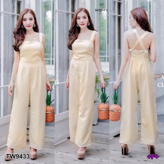 Jumpsuit จั๊มสูทยาวสายไขว้หลัง TT9433