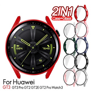 กระจกนิรภัย และเคส สําหรับ Huawei Watch 3 Pro GT3 Pro 42 มม. 46 มม. 48 มม. Huawei GT2E GT3Pro