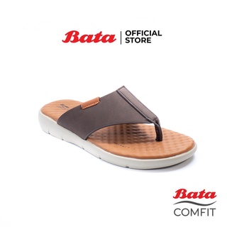 Bata Comfit บาจา คอมฟิต รองเท้าแตะเพื่อสุขภาพแบบหูหนีบ รองรับน้ำหนักเท้าได้ดี สำหรับผู้ชาย รุ่น Comfty สีน้ำตาล 8714213