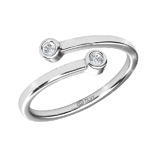 Zilvy - แหวนหญิงเพชรน้ำร้อย 0.04 กะรัต ตัวเรือนทองคำขาว (GR1194)