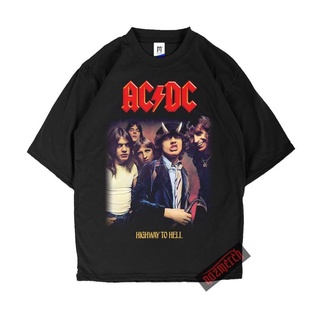 เสื้อยืดคอกลมเสื้อเชิ้ต Acdc band สําหรับผู้ชาย และผู้หญิงผ้าฝ้ายแท้