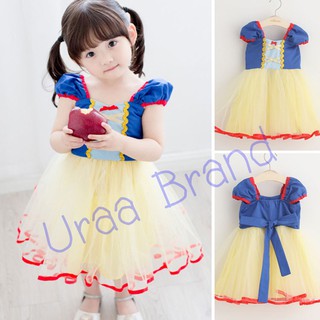 &lt; ส่งฟรี/พร้อมส่ง &gt; ชุดเจ้าหญิง ชุดเด็ก Princess Dress รุ่น Snow White