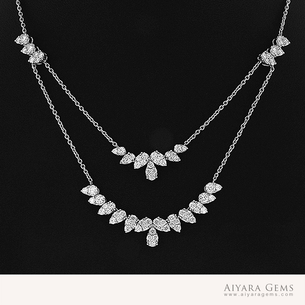 สร้อยคอเพชรแท้ 3.32  กะรัต  น้ำ  98 VVS2 (SN-01863)