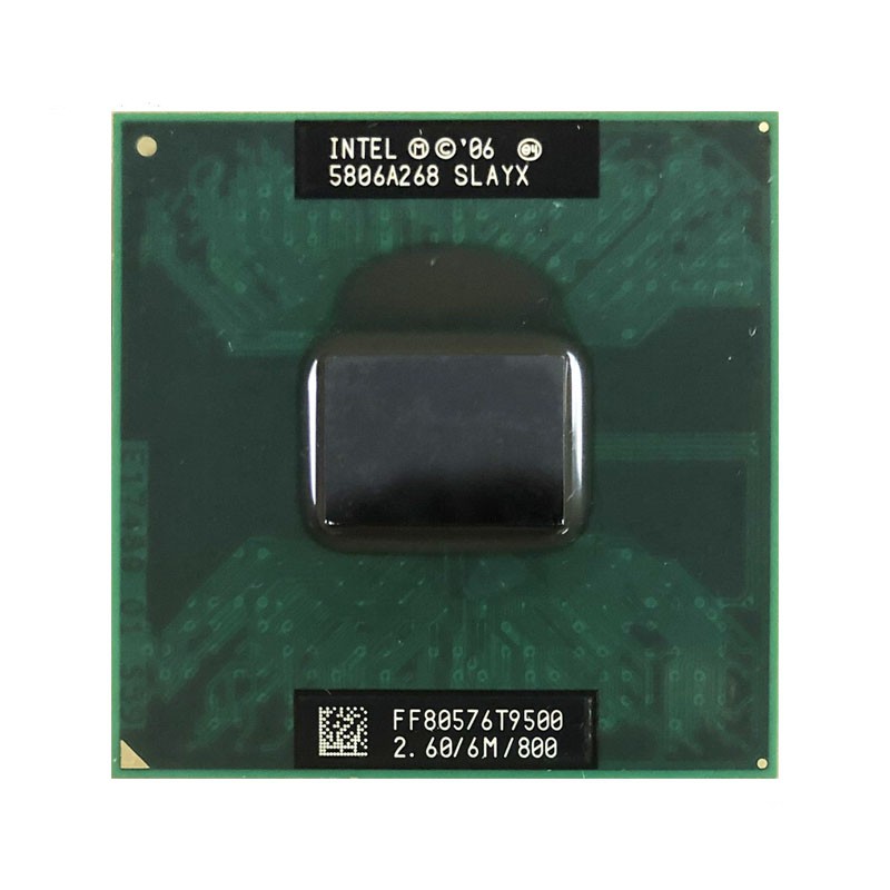 โปรเซสเซอร์ Intel Core 2 Duo T9500 SLAQH SLAYX 2.6 GHz แบบดูอัลคอร์ ดูอัลเธดรูป 6M 35W ซ็อกเก็ต P