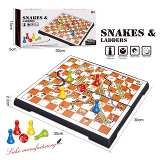 ProudNada Toys ของเล่นเด็ก เกมกระดาน เกมส์บันไดงู บอร์ดเกม LEBAIJIA SNAKES &amp; LEDDERS NO.C01