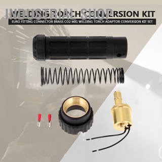 Industrial Shop Euro Fitting Connector Brass CO2 Mig Welding Torch Adaptor Conversion Kit Set