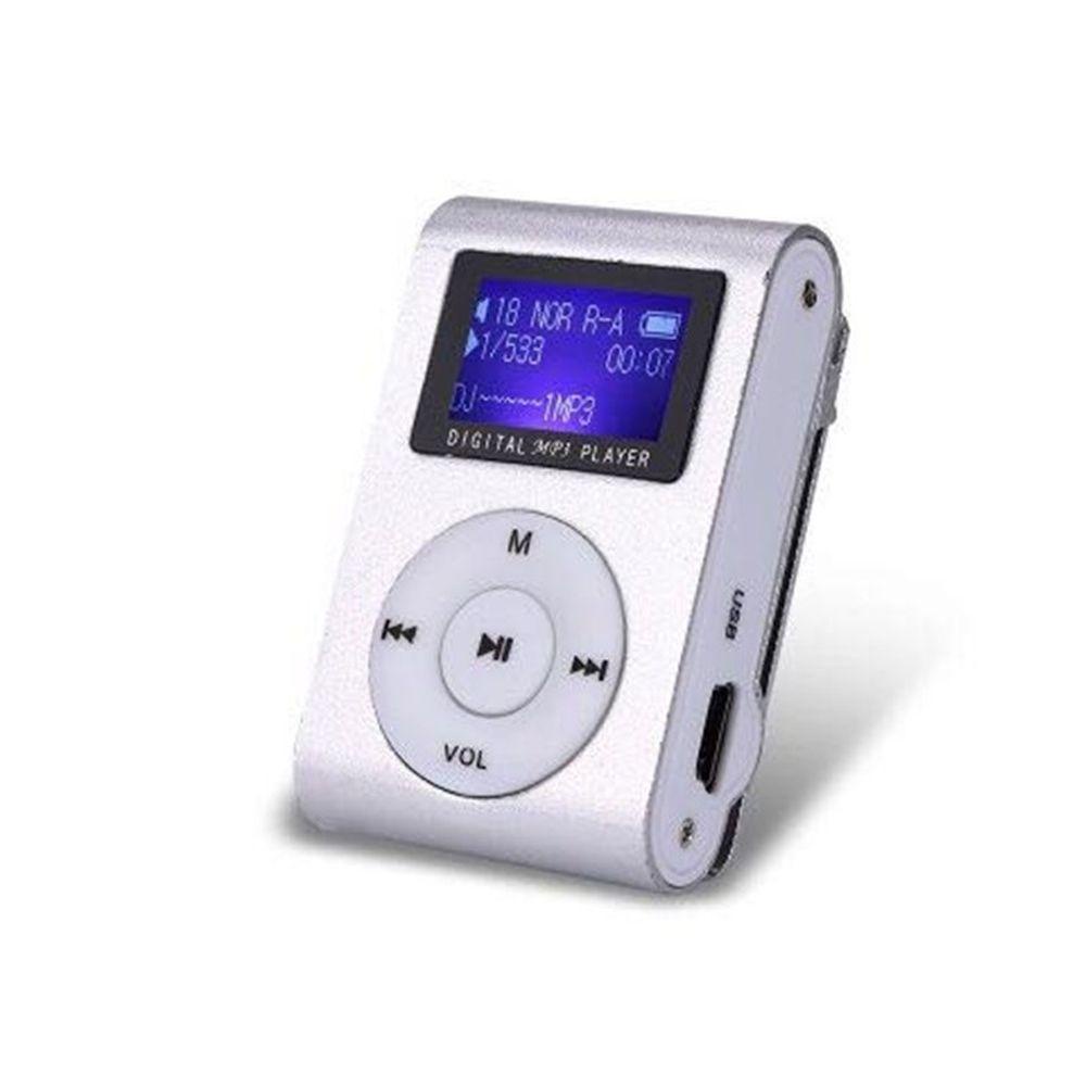 Shanlin เครื่องเล่นเพลง MP3 แบตเตอรี่ลิเธียมแบบพกพาคลิปหน้าจอ LCD วิทยุ FM