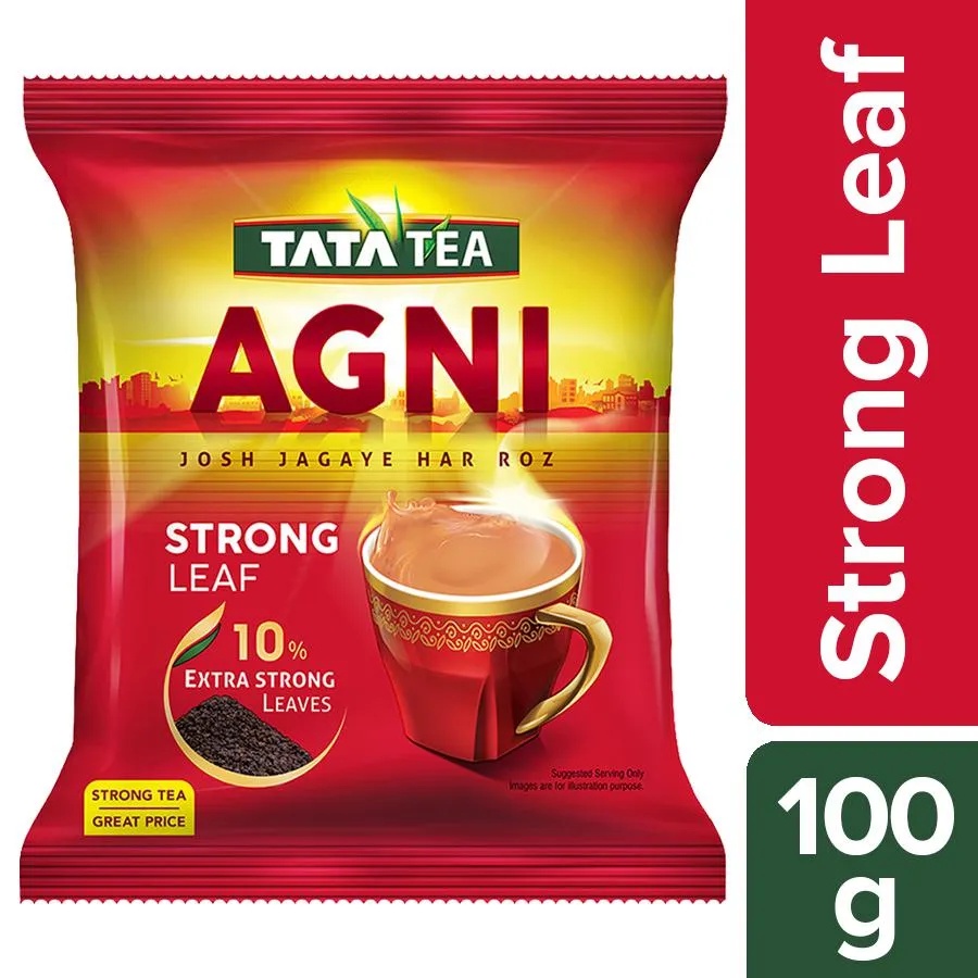 Tata Tea Agni ( EXTRA STRONG ) 100g กรัม ใบชาอินเดีย.