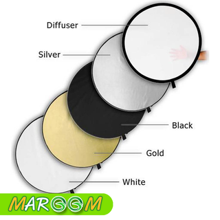 Reflector แผ่นสะท้อนแสง 5 IN 1 วงกลม Multi Functional Photo Studio Collapsible Light Reflector 5 in 1 รีเฟค