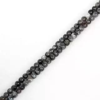 ลูกปัดหินธรรมชาติ Gray Moonstone Labradorite 4-10mm เลือกขนาดได้ ทำสร้อยข้อมือ สร้อยคอ DIY เครื่องประดับ