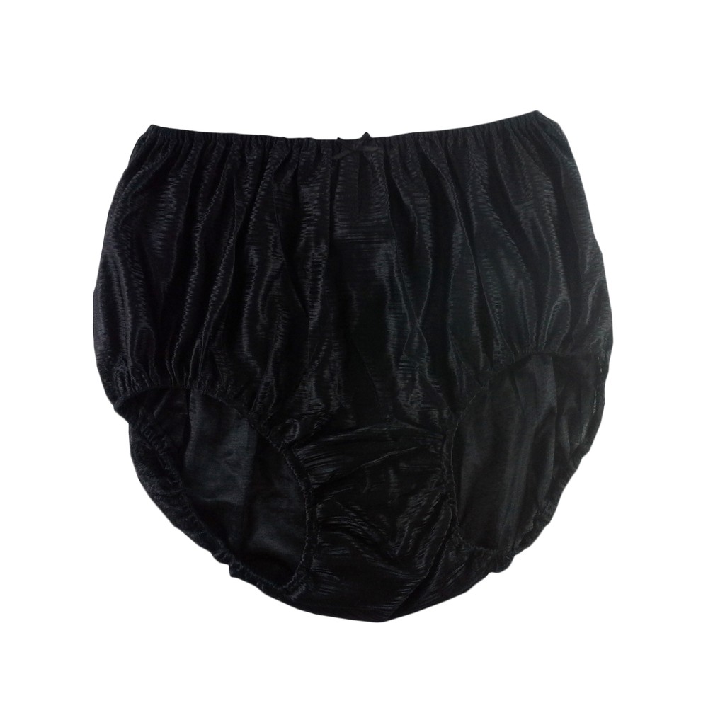 สีดำ กางเกงใน ผ้าสายฝน คุณภาพดี นุ่มใส่สบาย กางเกงในไซส์ใหญ่ ชุดชั้นในคนอ้วน กางเกงในผ้าลื่น กางเกงในคนท้อง