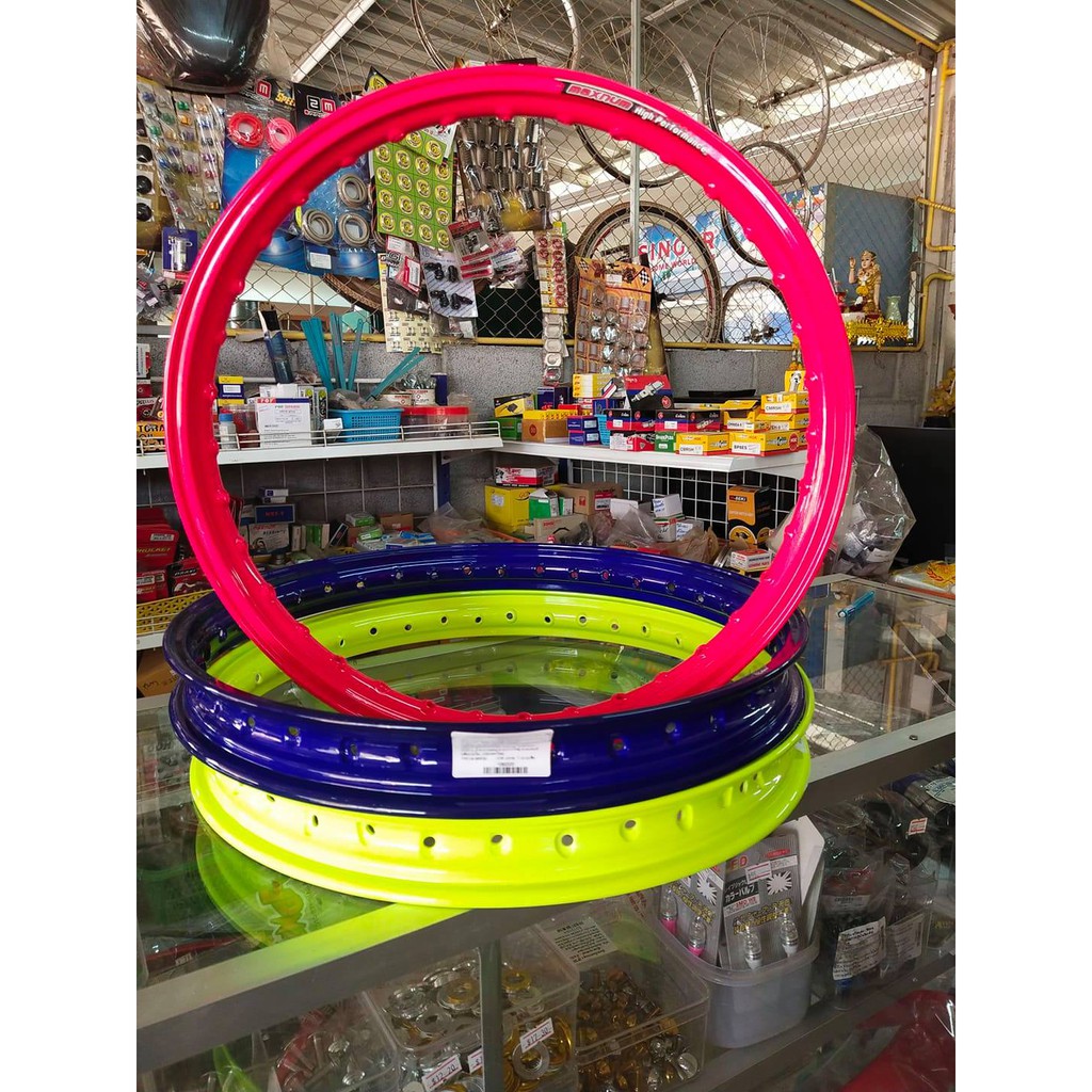 วงล้อสะท้อนแสงขอบ1.4-17"(ต่อคู่)แถมยางรองซี่1ชุดล๊อตสุดท้ายหมดแล้วไม่ผลิตแล้ว