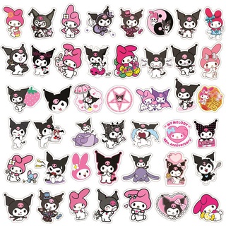 50pcs Pink Cool Lomi Graffiti Sticker Color PVC Waterproof Helmet Computer Luggage Skateboard Stickers