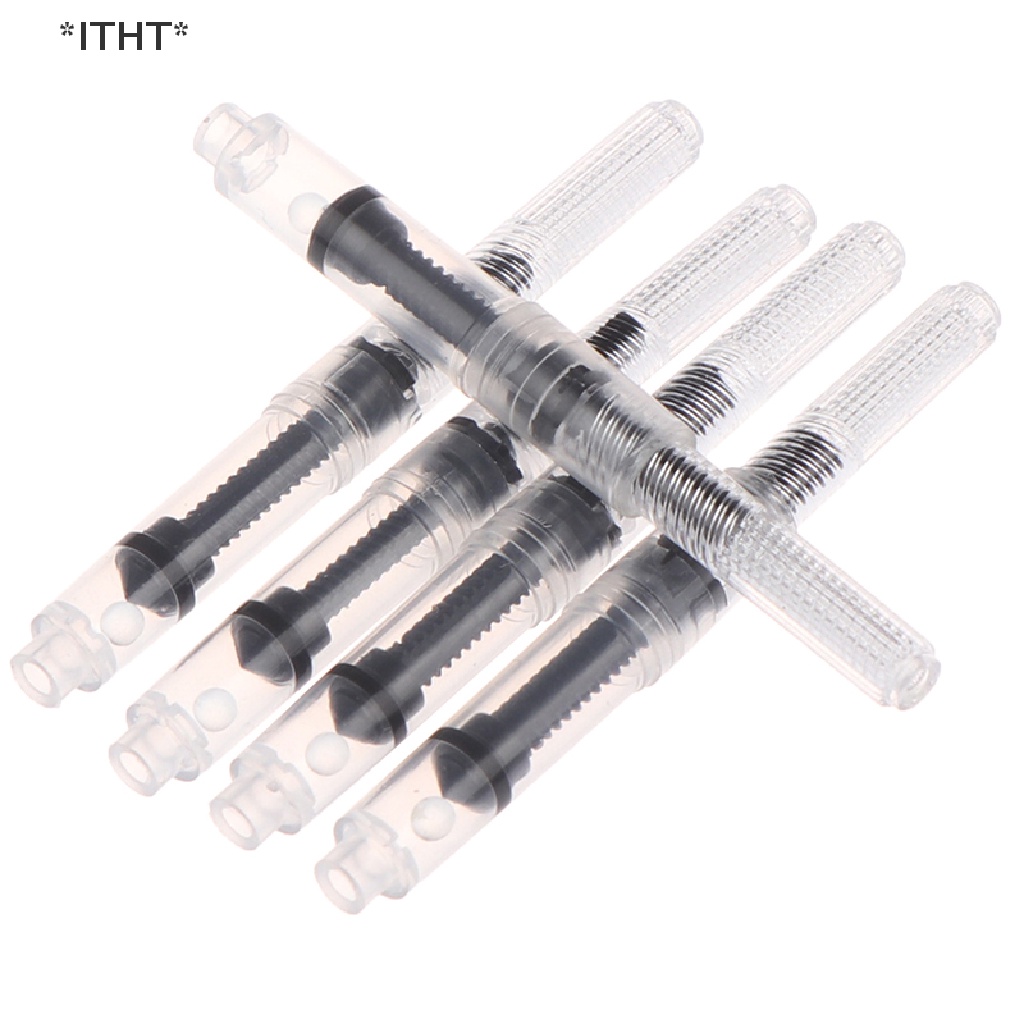 [[ITHT]] ปากกาหมึกซึม ขนาดเล็ก 2.6 มม. สีดํา 5 ชิ้น [ขายดี