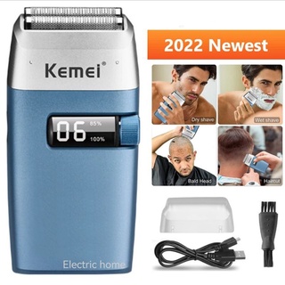 รุ่นใหม่​ 2in 1เครื่องโกนหนวด/ปัตตาเลี่ยนมี​หน้า​จอ​LCD​ ชาร์จไฟUSB รุ่น​KEMEI-3855