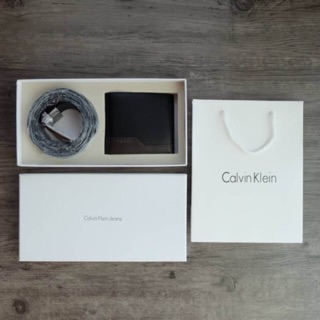 พร้อมส่งแล้วจ้า | Calvin Klein Leather Belt &amp; Wallet Set