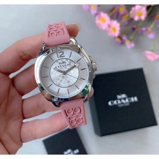 (ผ่อน0%) นาฬิกา COACH BOYFRIEND WOMENS WATCH, 34MM สายซิลิโคน สีชมพู 14503876