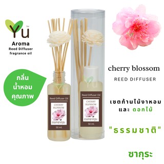 ก้านไม้หอม กระจายกลิ่น 50 ml. กลิ่น Cherry Blossom (ดอกซากุระ)  | เซตกล่อง PVC