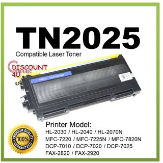 Discount4U ตลับหมึกเลเซอร์ Toner TN-2025/TN2025/T2025/2025 For  HL-2040/2070/2035/2037,DCP-7010