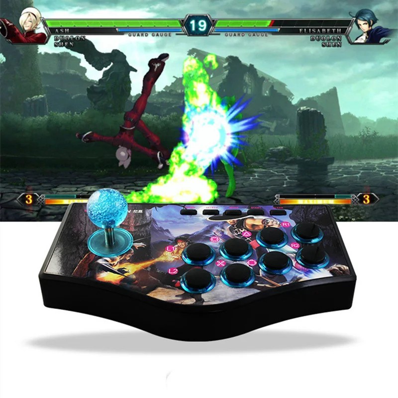 NYGACN เกมอาเขตจอยสติ๊ก USB Rocker เกม Controller 3 in 1สำหรับ PS2/PS3/PC/Android OTG/Android TV/แท็