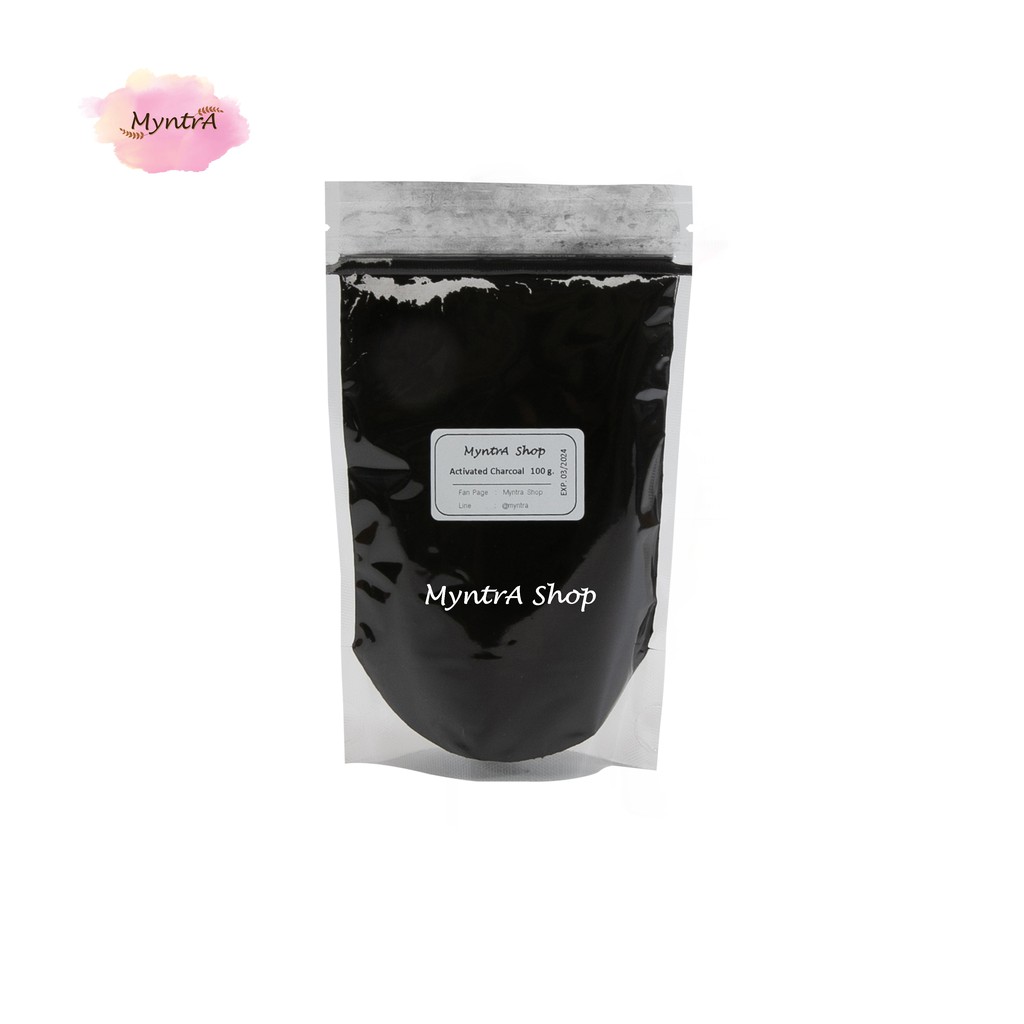 ผงถ่านชาร์โคล ผงถ่านกัมมันต์ - Food Grade 100 g. (Malaysia)