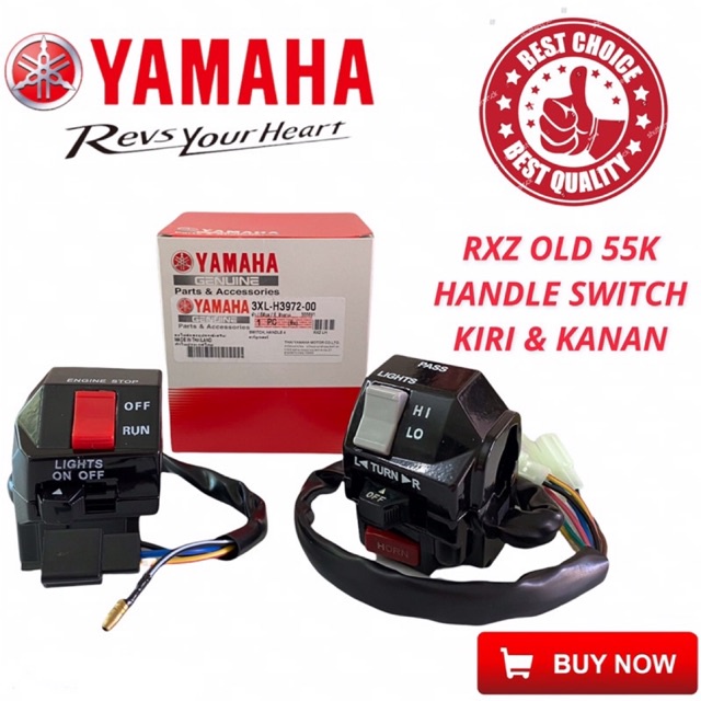 เปิดสวิตช์ปิด! Rxz OLD 55K ADA JUAL SET YAMAHA RXZ OLD (55K) RIGHT & LEFT HANDLE SWITCH / KANAN & KIRI SUISS HANDLE SUIS