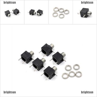 brightsun 3 . 5 มม. pcb panel เมาท์ซ็อกเก็ตเชื่อมต่อหูฟัง 5 ชิ้น