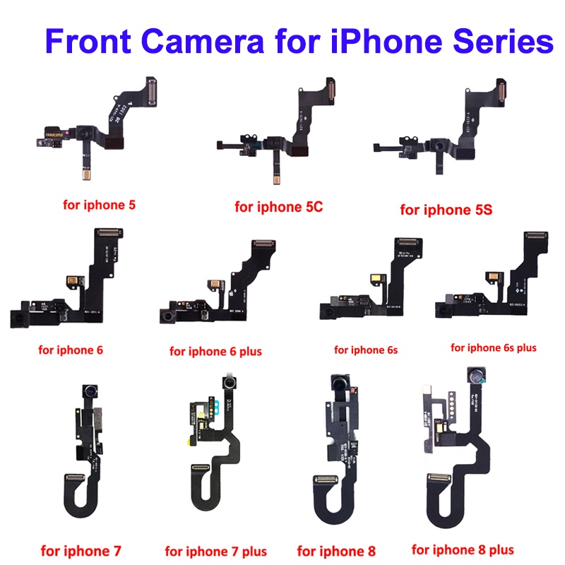 กล้องด้านหน้าสําหรับ iPhone 6 6s 7 8 5 5c 5s 6plus 6s plus 7 8 plus ด้านหน้า Facing กล้องขวา Proximity Sensor Flex สาย