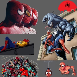 สติกเกอร์ ลาย Marvel Spider Man สําหรับตกแต่งกระเป๋า กางเกงยีน DIY