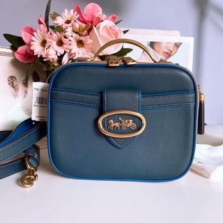 👜👜NEW Coach crossbody เขียว งานshop  พร้อมส่ง Coa RILEY LUNCHBOX BAG IN COLORBLOCK  Style No. 704