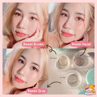 คอนแทคเลนส์ Bambi Brown / Hazel / Gray (Kitty Kawaii) ขนาดกลาง 🌷 รุ่นใหม่ ตาหวาน แบ๊ว เหมือนกวางน้อย