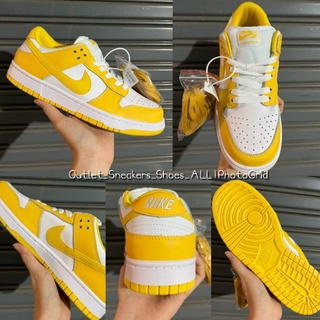 รองเท้า Nike Dunk Low Yellow White ใส่ได้ทั้ง ชาย หญิง ส่งฟรี