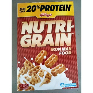 Kelloggs Nutri Grain ธัญพืชข้าวสาลี,ข้าวโอ๊ต และข้าวโพด อบกรอบ แคลล็อกซ์ 290 กรัม