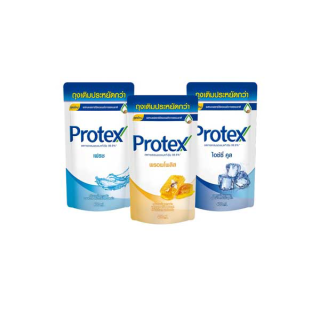 [ส่งฟรี ขั้นต่ำ 200.-] Protex โพรเทคส์ ครีมอาบน้ำ 400 มล. ถุงเติม รวม 6 ถุง (มี 3 สูตรให้เลือก) Protex Shower Cream Refill 400ml x6 bags (3 formula to choose)