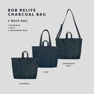 Bob relife charcoal navy กระเป๋าสะพายไหล่ รุ่นบ็อบชาโคล สีกรมดำ / กระเป๋าสะพายข้าง