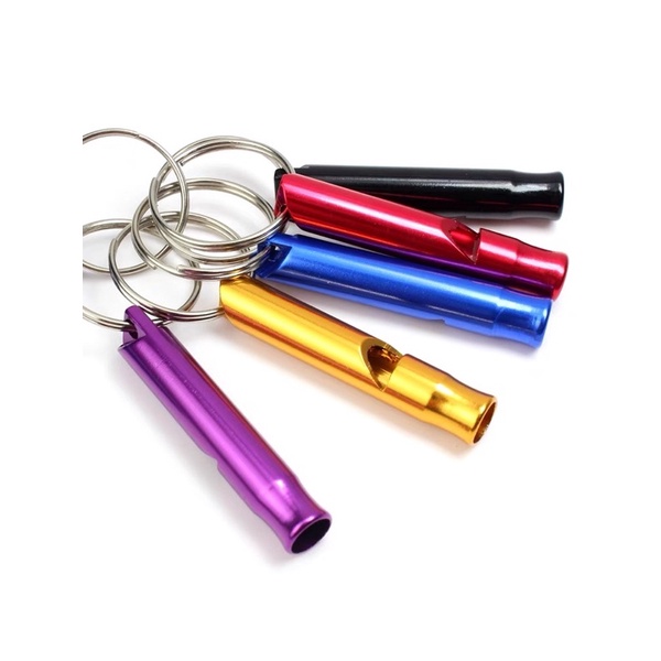 นกหวีดสำหรับฝึกนก นกหวีดฝึกสัตว์เลี้ยงความดังสูงสุด อลูมิเนียมอัลลอยด์ 9*47mm สีดำสีเงินสีเขียวสีน้ำเงินสีแดง สีทอง