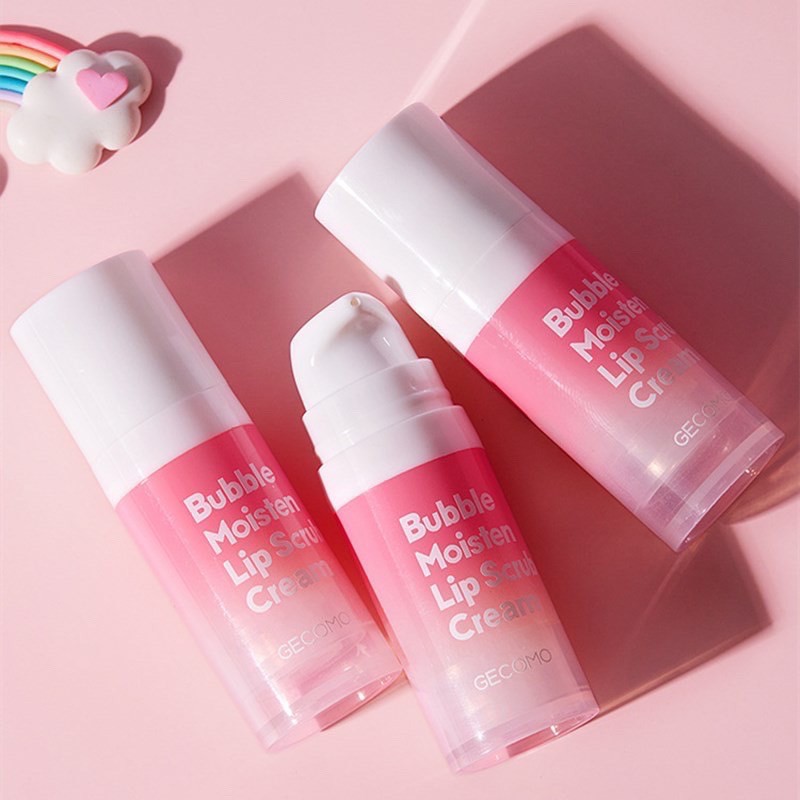 สครับ สครับปากฟองนุ่ม GECOMO ขนาด12g. สครับปาก Bubble Moisten Lip Scrub Cream