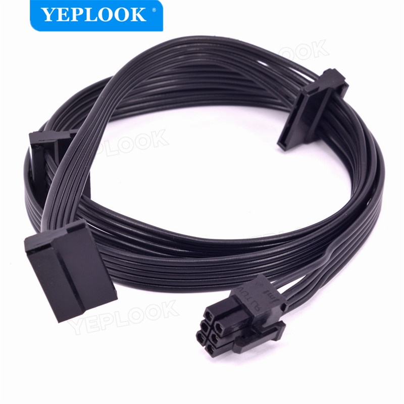 PCIe 6Pin ถึง 3 SATA 15Pin HDD สําหรับ Seasonic X Series SS-1050XM2, SS-1250XM2, SS-650 KM3, SS-750 