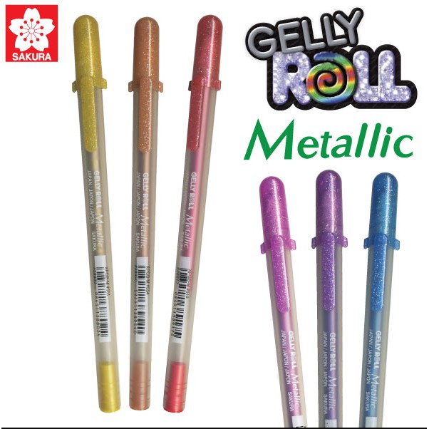 (มี 8 เฉดสี ราคาต่อด้าม) ปากกา ปากกาเจล แบบประกายมุก เจลลี่โรล รุ่นเมทัลลิค (GELLY ROLL Metallic) SAKURA XPGB-M-#