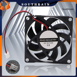 SOU--DC7015 Radiator Fan Efficient Big Air Flow Mute DC 5V 12V 24V 7cm Cooling Case Fan for Home